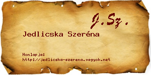 Jedlicska Szeréna névjegykártya